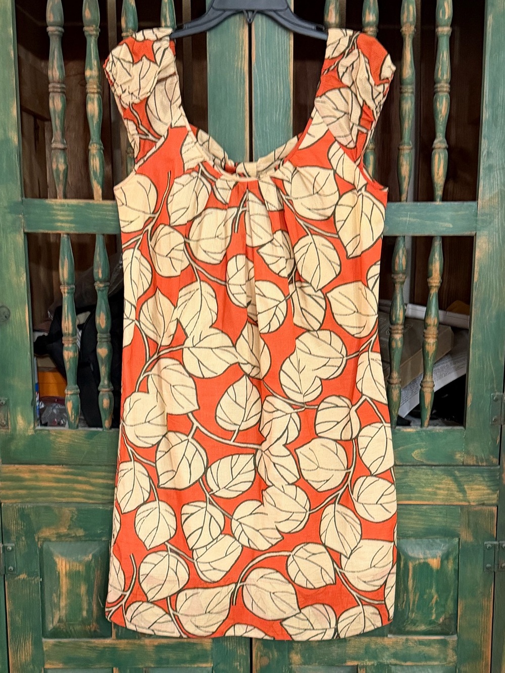 NWOT Diane Von Furstenberg Cotton Leaf Print Dress - 8